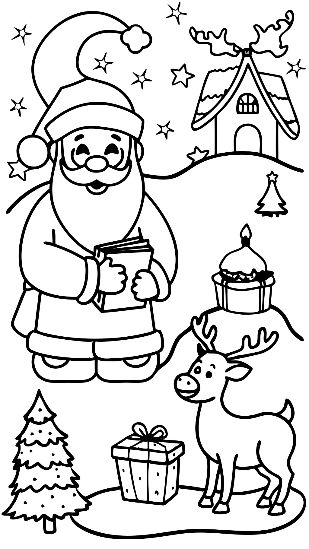 santa coloring pages printable